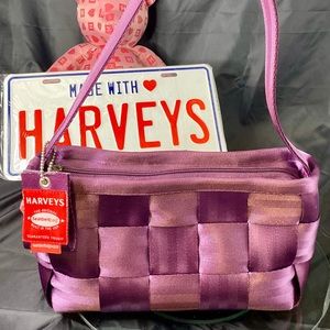 Purple Harveys baguette/small bag  5x2x3 belt size